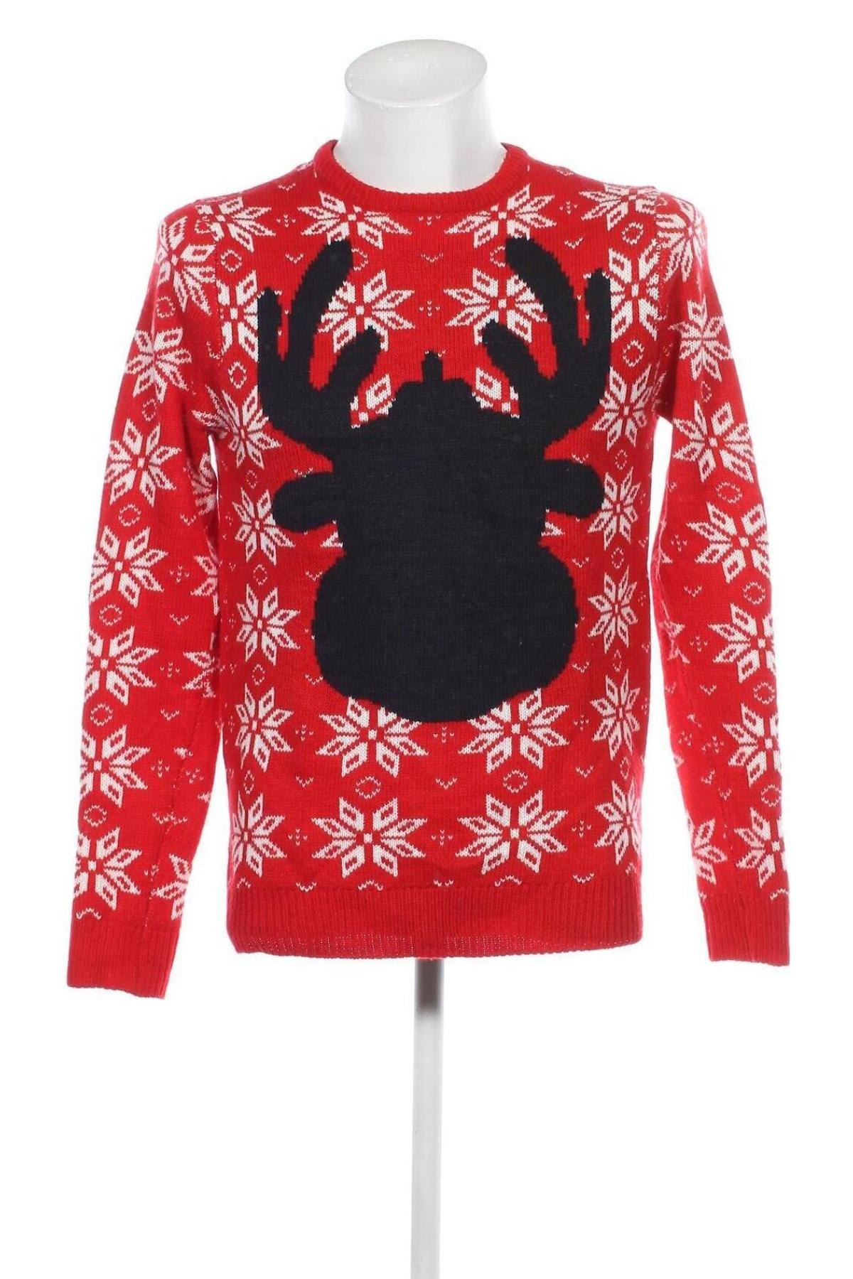 Мъжки пуловер, Размер M, Цвят Червен, Цена 15,37 лв.