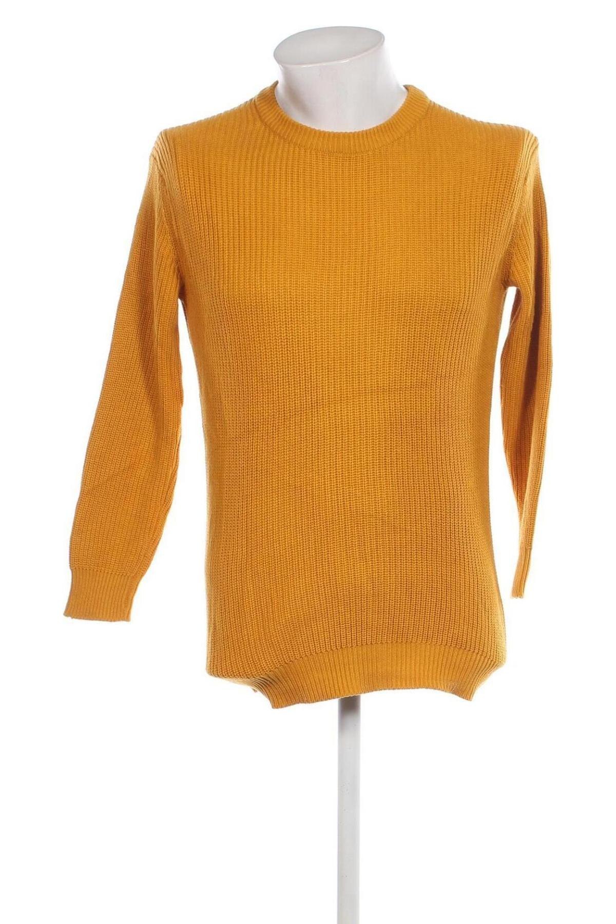 Ανδρικό πουλόβερ Bershka, Μέγεθος S, Χρώμα Κίτρινο, Τιμή 7,53 €
