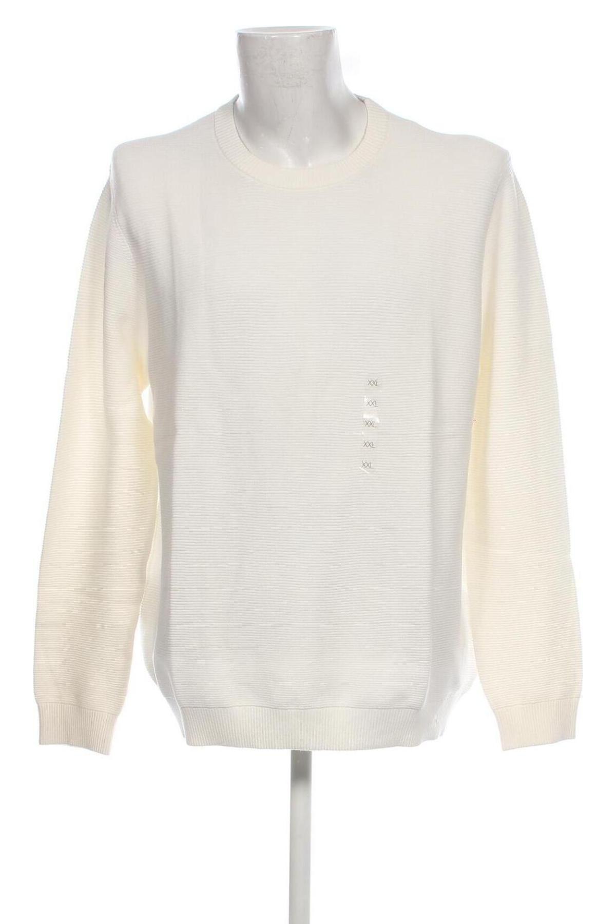 Мъжки пуловер Celio, Размер XXL, Цвят Бял, Цена 23,46 лв.