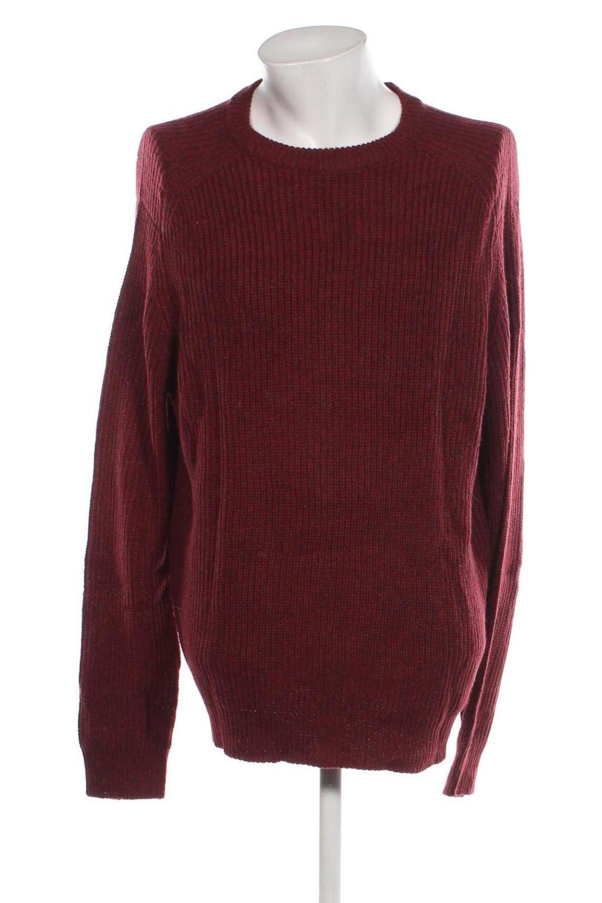 Мъжки пуловер F&F, Размер XXL, Цвят Червен, Цена 15,37 лв.