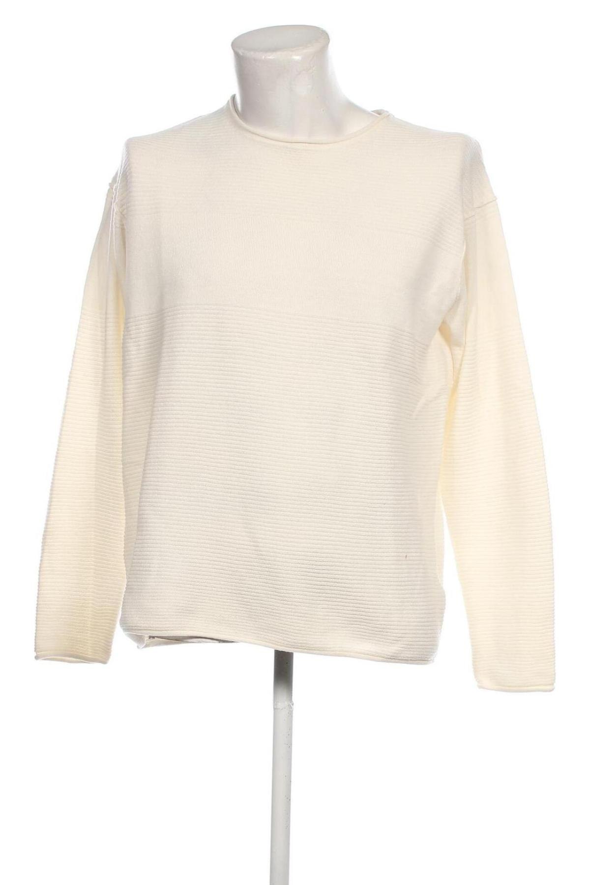 Мъжки пуловер H&M, Размер L, Цвят Екрю, Цена 13,63 лв.