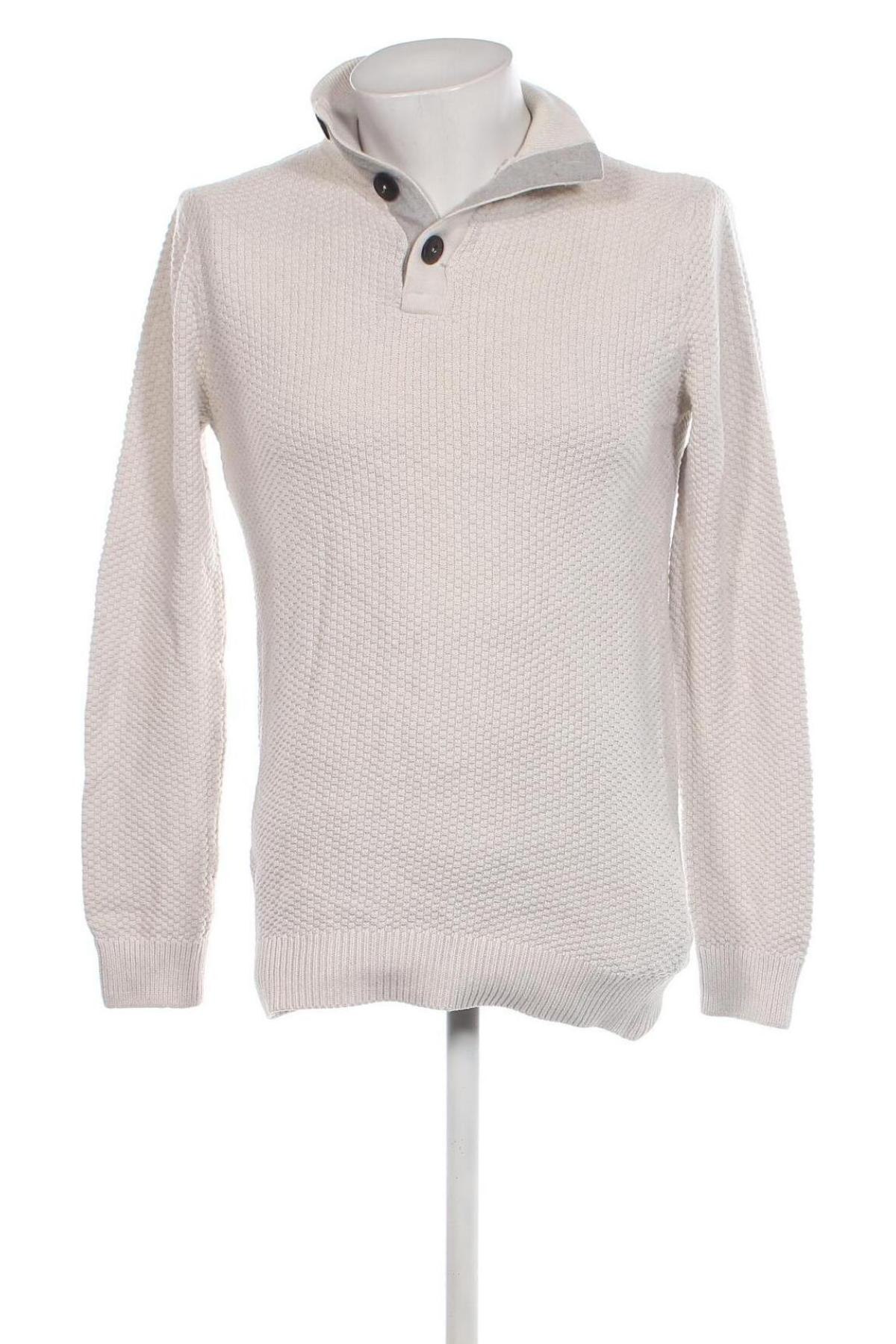 Ανδρικό πουλόβερ Jean Pascale, Μέγεθος M, Χρώμα Εκρού, Τιμή 8,43 €