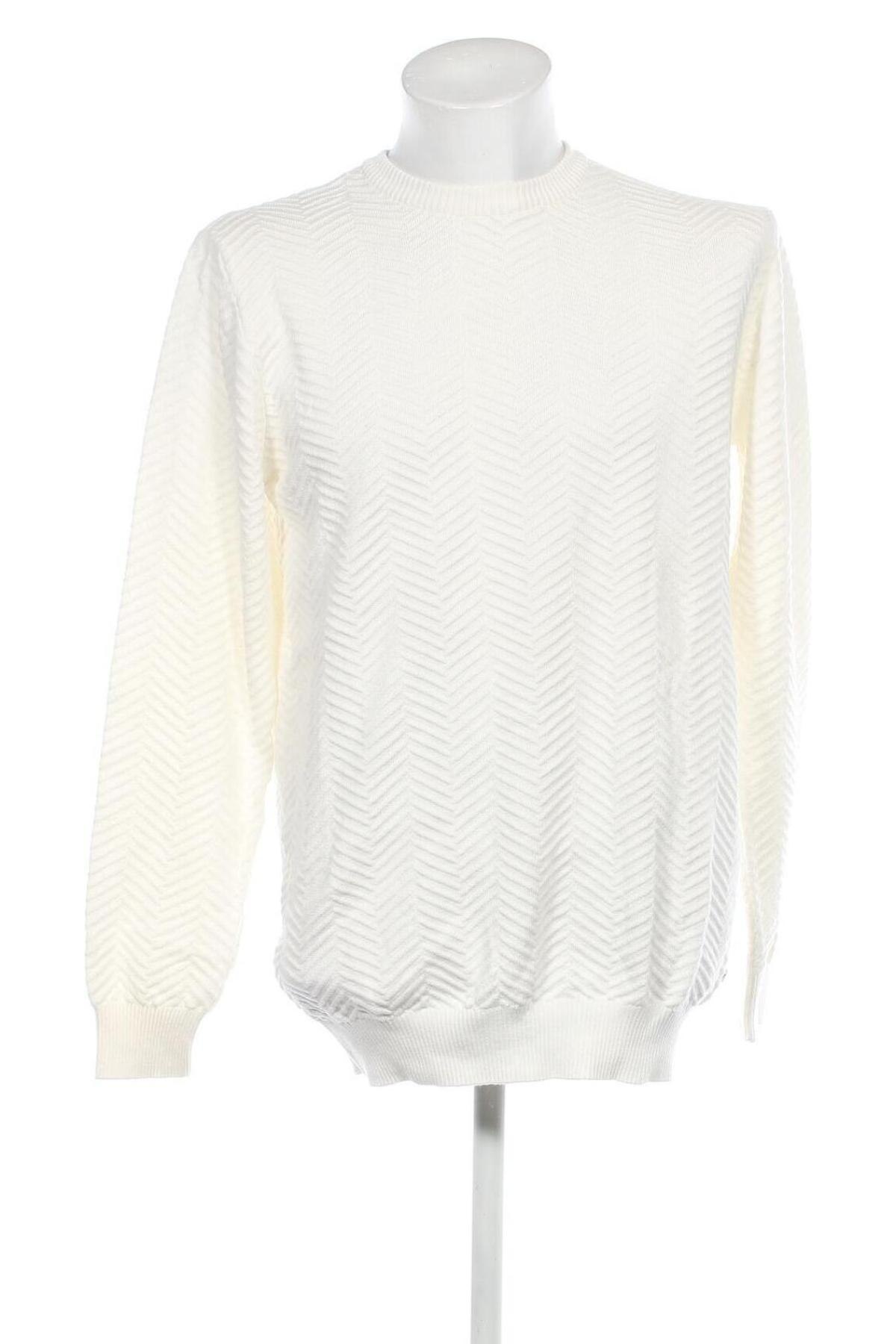 Ανδρικό πουλόβερ Kronstadt, Μέγεθος XL, Χρώμα Λευκό, Τιμή 25,24 €