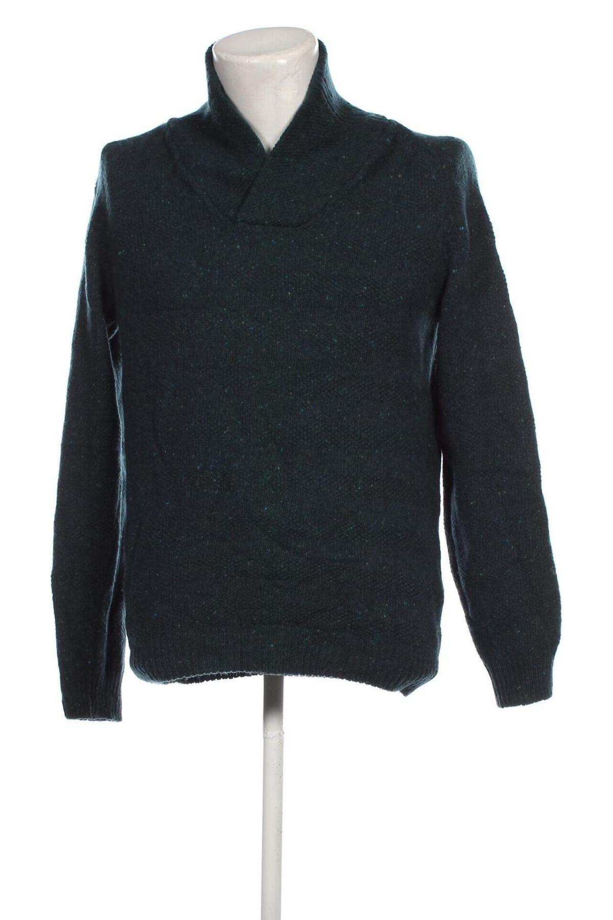 Ανδρικό πουλόβερ Massimo Dutti, Μέγεθος L, Χρώμα Πράσινο, Τιμή 30,68 €