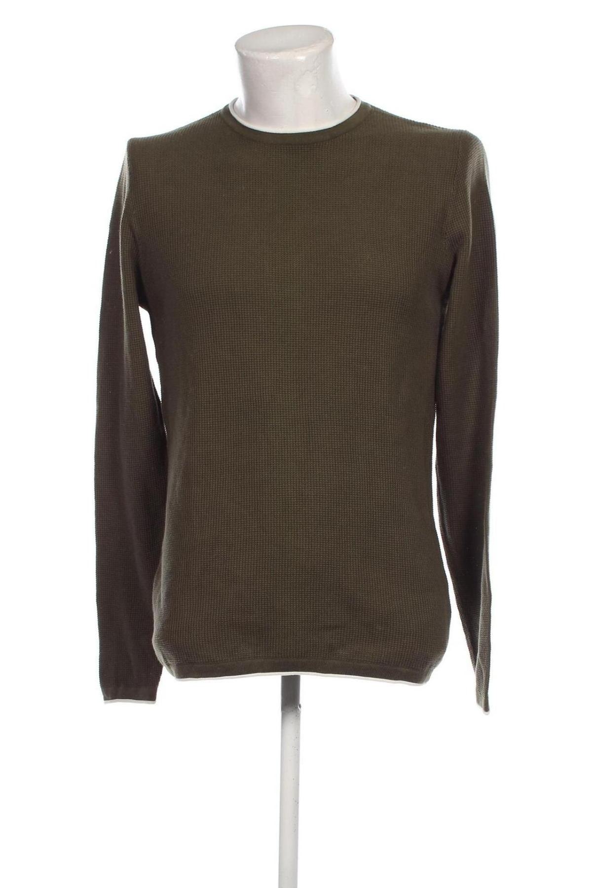 Мъжки пуловер Pull&Bear, Размер M, Цвят Зелен, Цена 13,05 лв.