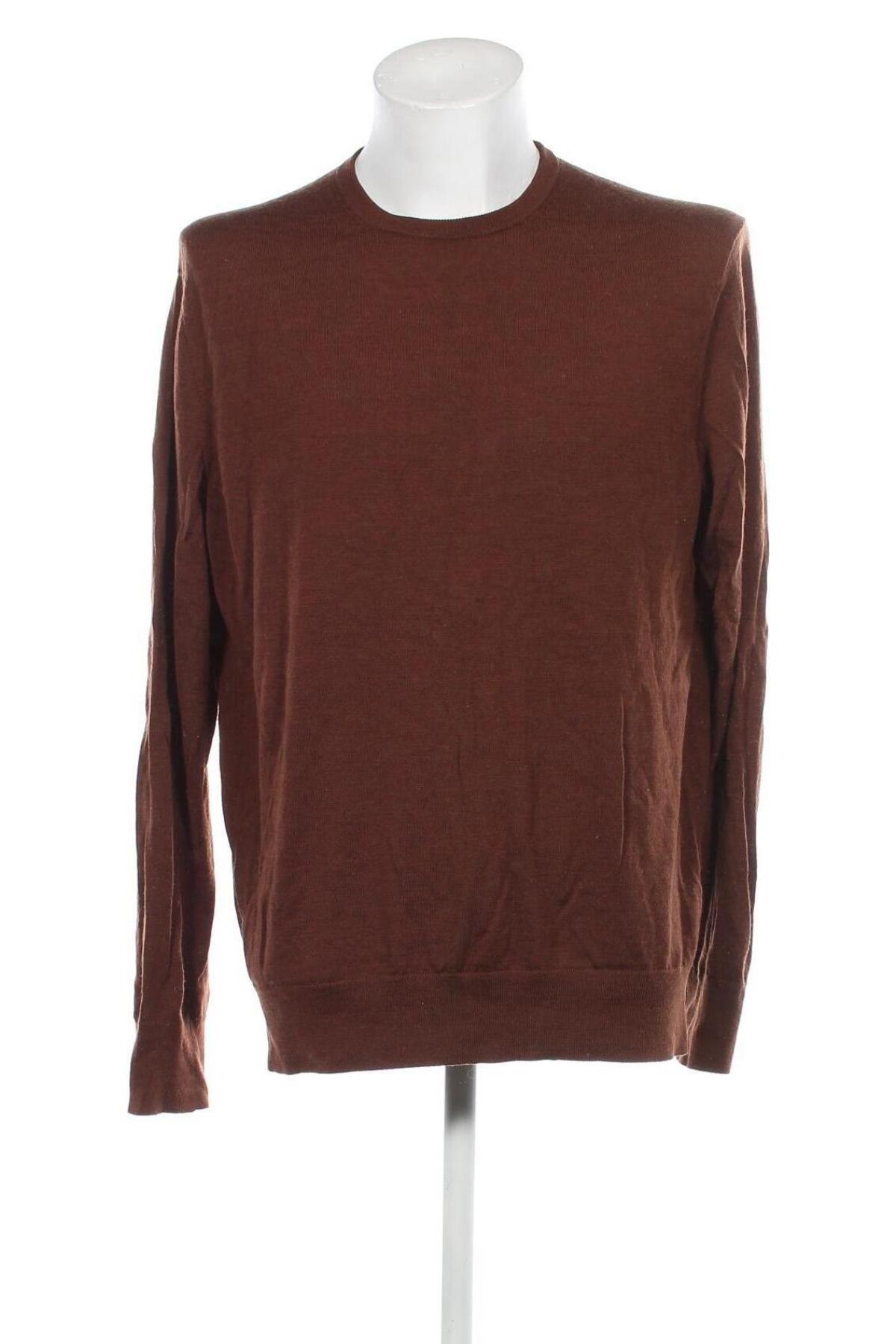 Мъжки пуловер Uniqlo, Размер XL, Цвят Кафяв, Цена 18,02 лв.