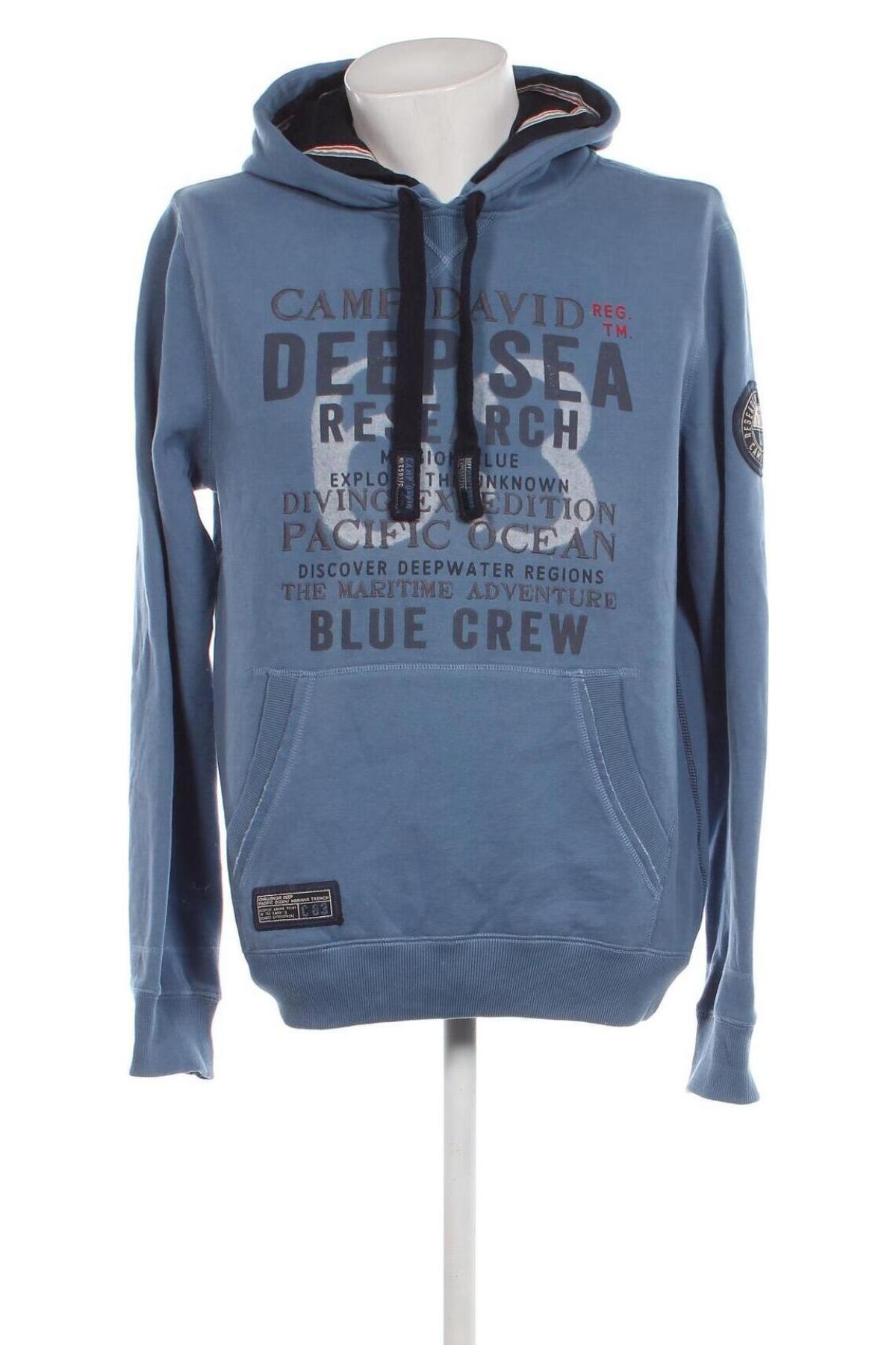 Herren Sweatshirt Camp David, Größe M, Farbe Blau, Preis 38,27 €