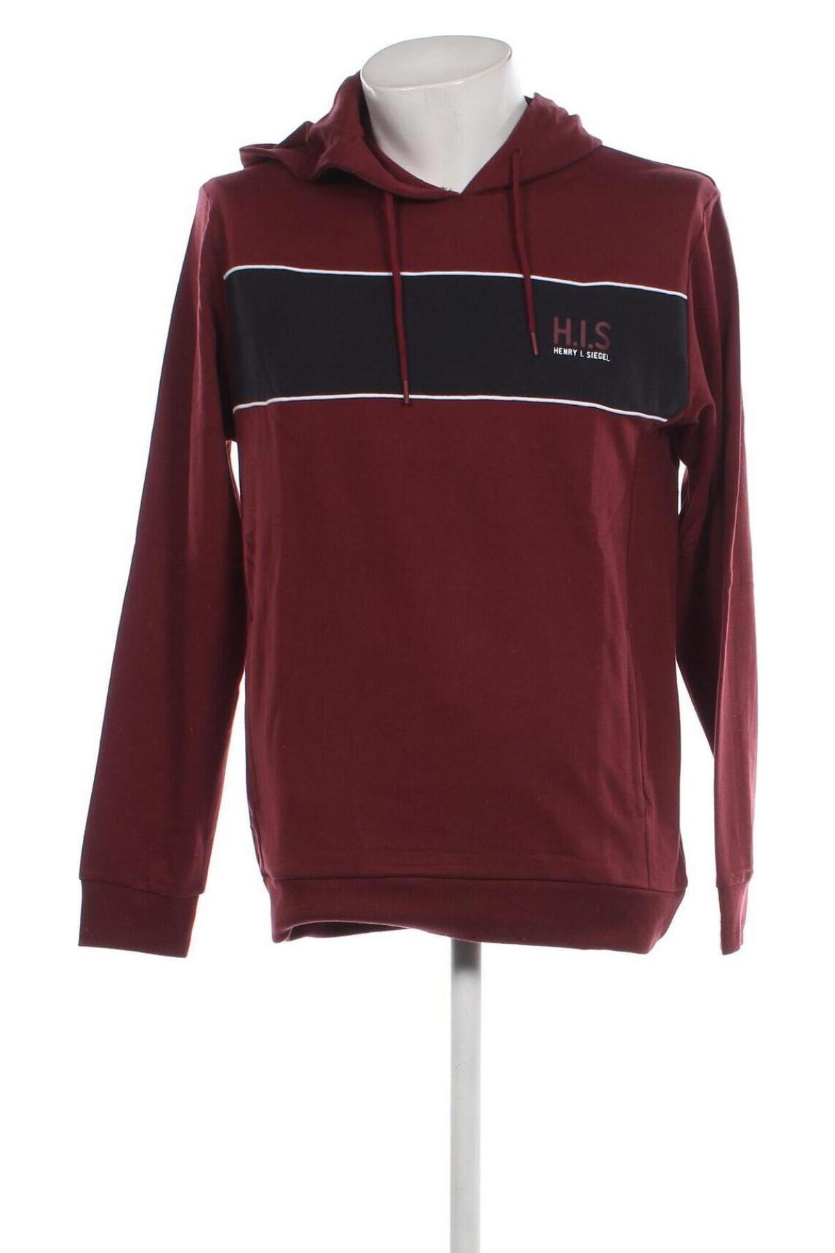 Herren Sweatshirt H.I.S, Größe M, Farbe Rot, Preis € 8,54