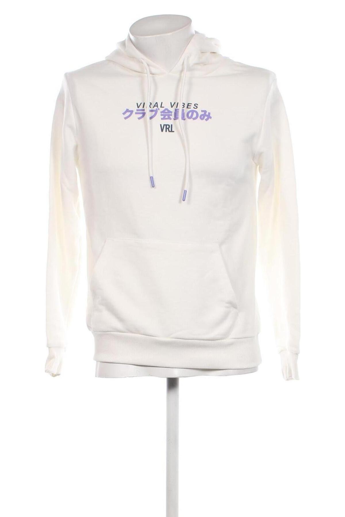 Herren Sweatshirt Viral Vibes, Größe S, Farbe Weiß, Preis 9,59 €