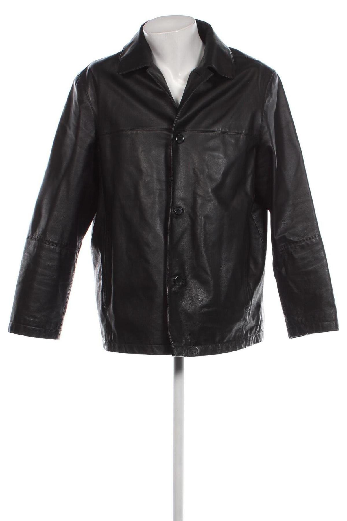 Ανδρικό δερμάτινο μπουφάν Authentic Clothing Company, Μέγεθος XL, Χρώμα Μαύρο, Τιμή 41,70 €