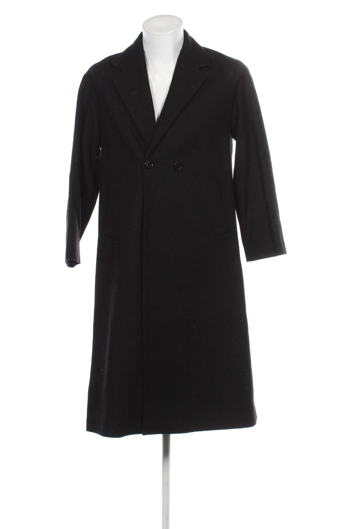 Мъжко палто Mango, Размер M, Цвят Черен, Цена 134,46 лв.