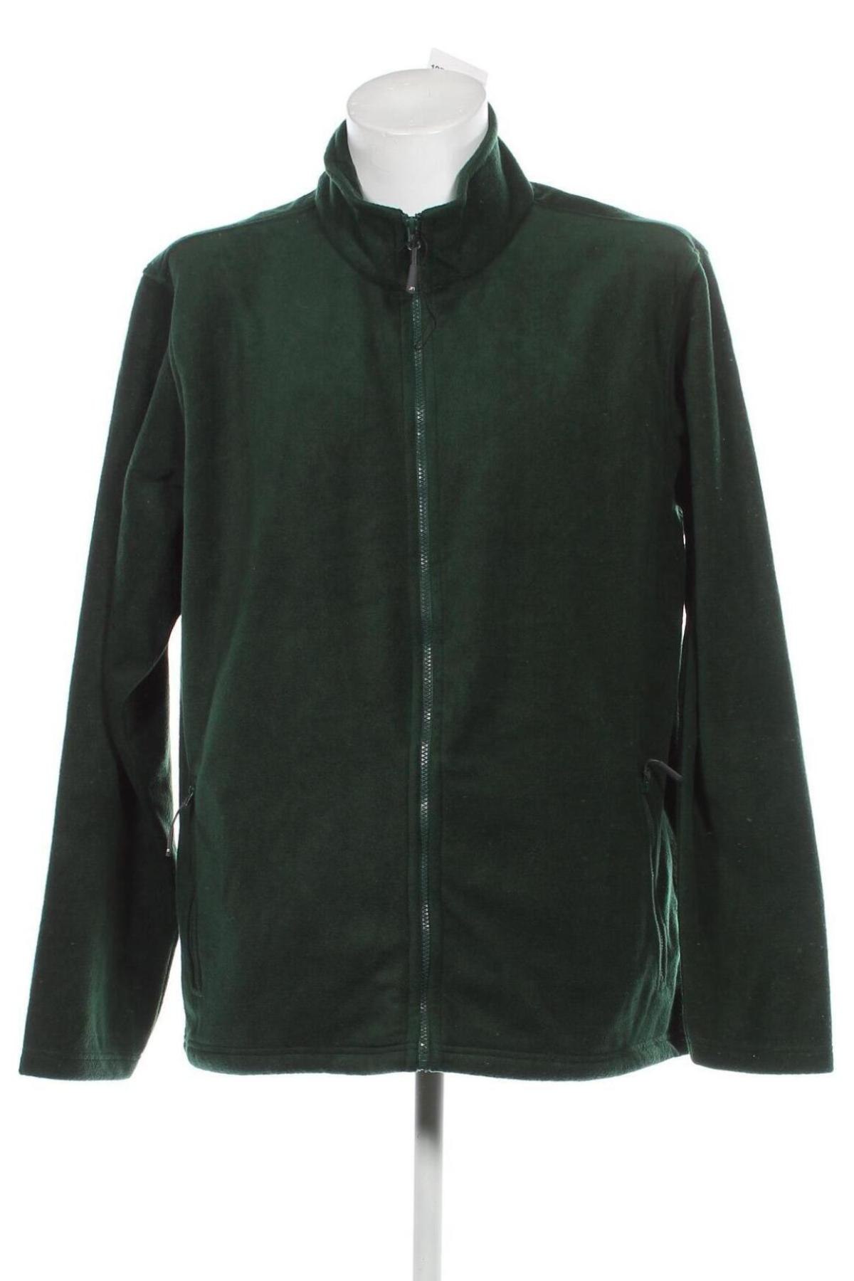 Ανδρική ζακέτα fleece James & Nicholson, Μέγεθος 3XL, Χρώμα Πράσινο, Τιμή 24,12 €