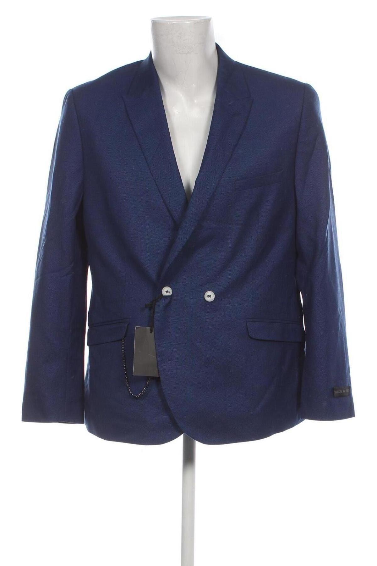 Ανδρικό σακάκι Shelby & Sons, Μέγεθος M, Χρώμα Μπλέ, Τιμή 54,67 €