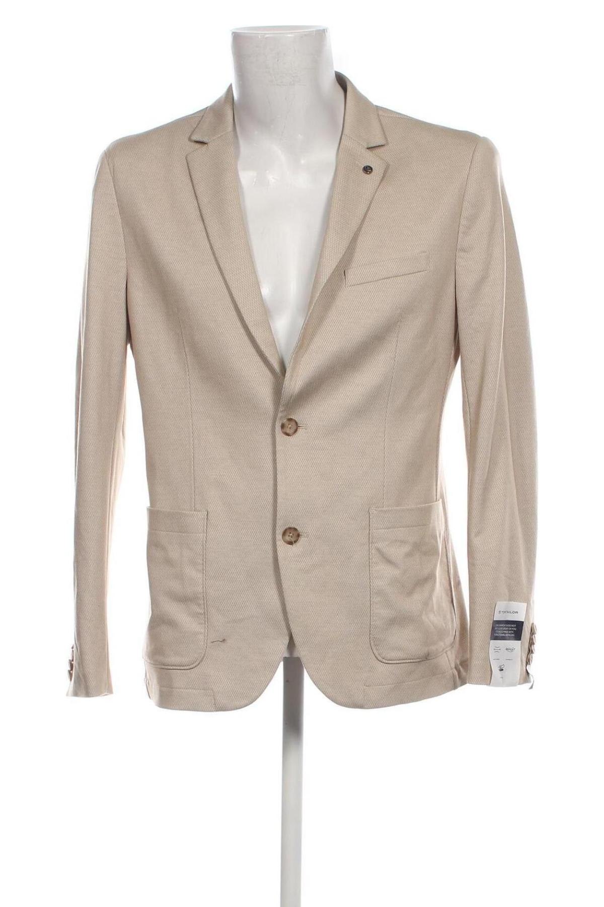 Ανδρικό σακάκι Tom Tailor, Μέγεθος L, Χρώμα  Μπέζ, Τιμή 70,62 €