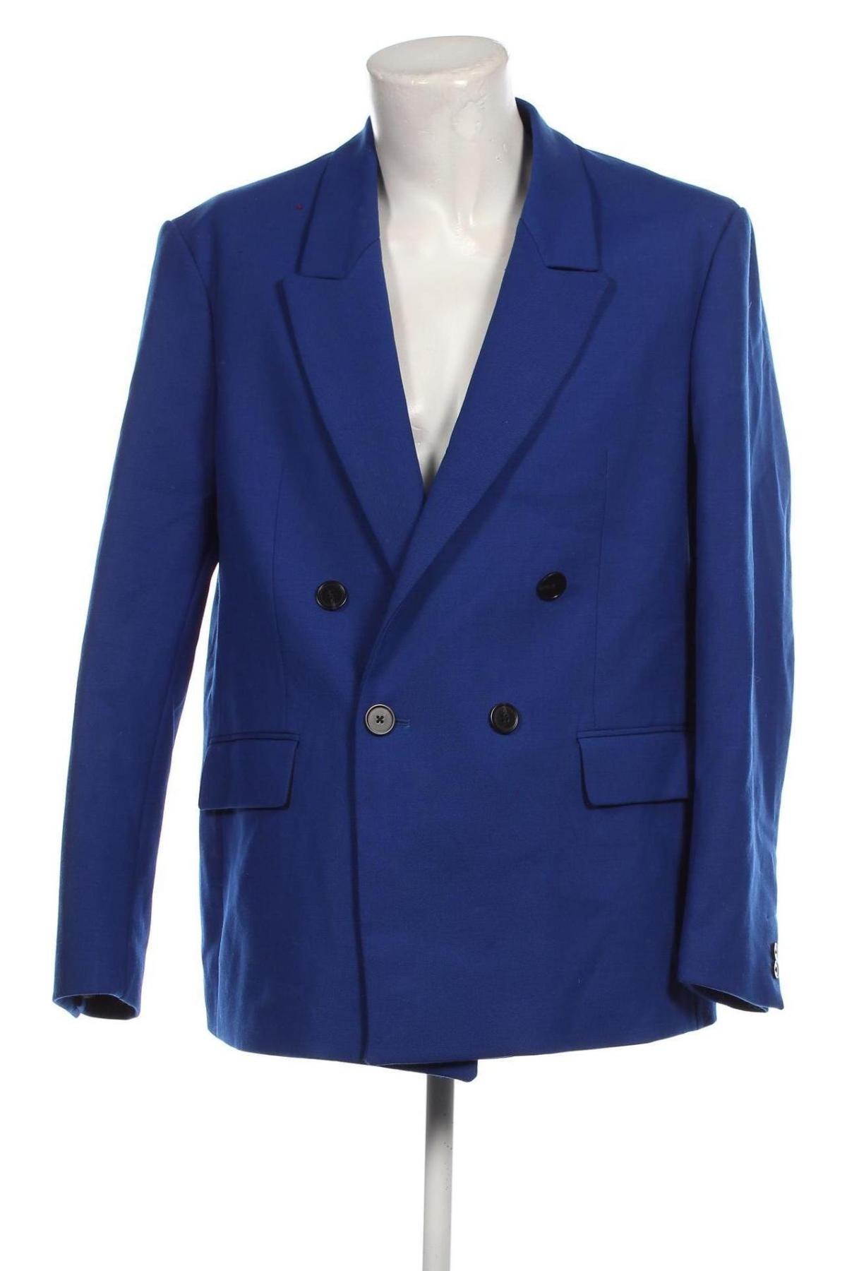 Ανδρικό σακάκι Zara, Μέγεθος XL, Χρώμα Μπλέ, Τιμή 9,19 €
