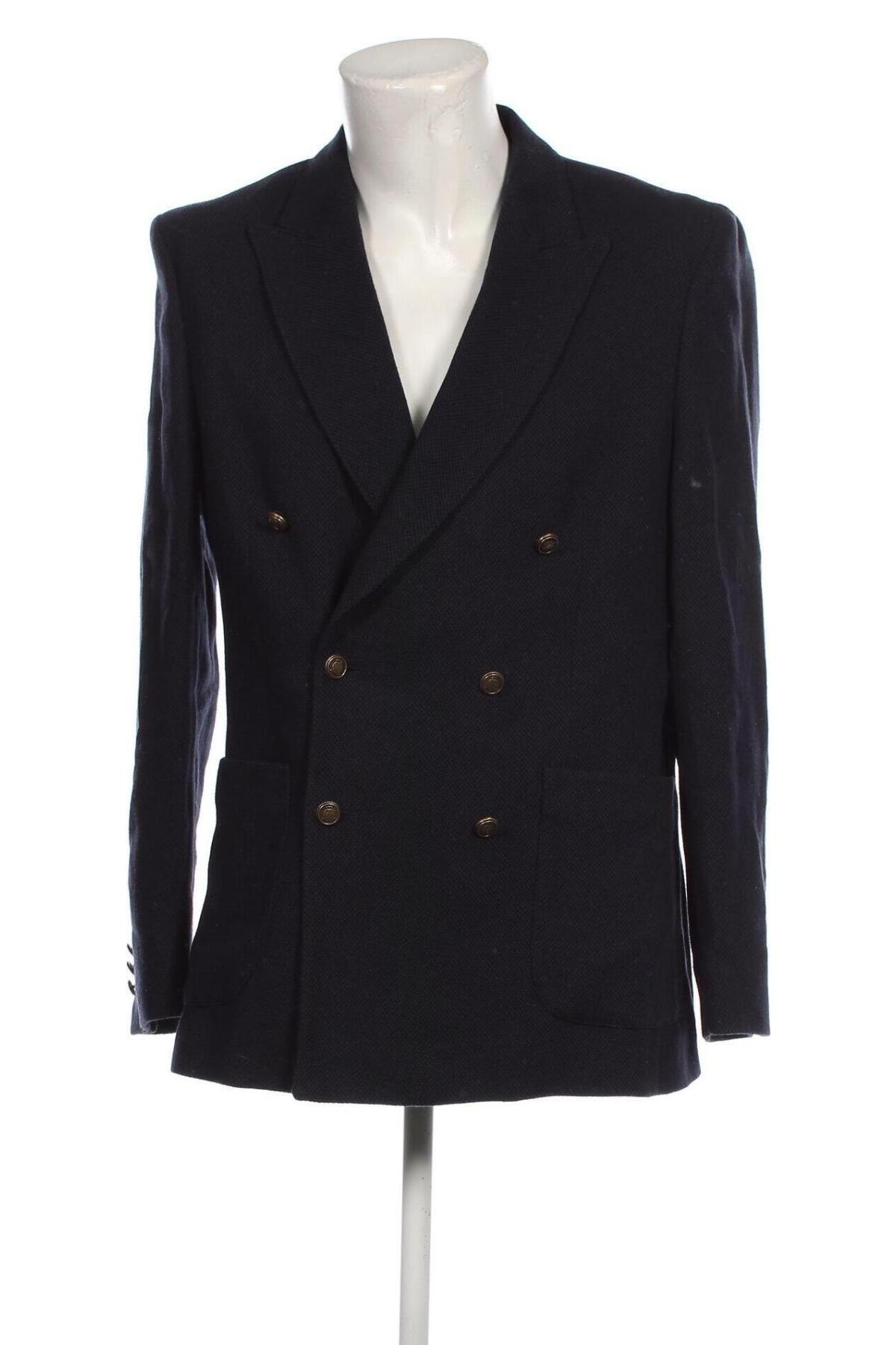 Ανδρικό σακάκι Zara, Μέγεθος L, Χρώμα Μπλέ, Τιμή 18,28 €
