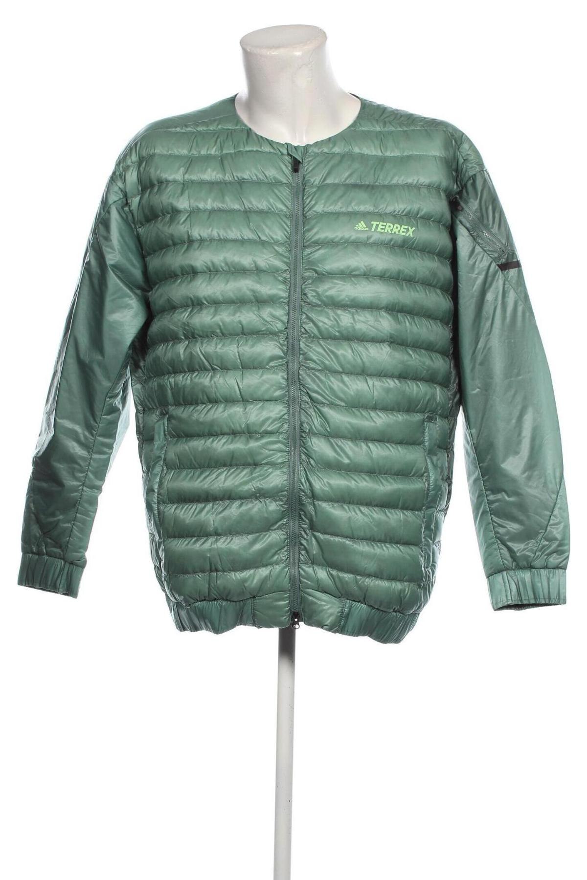 Ανδρικό μπουφάν Adidas, Μέγεθος M, Χρώμα Πράσινο, Τιμή 50,57 €