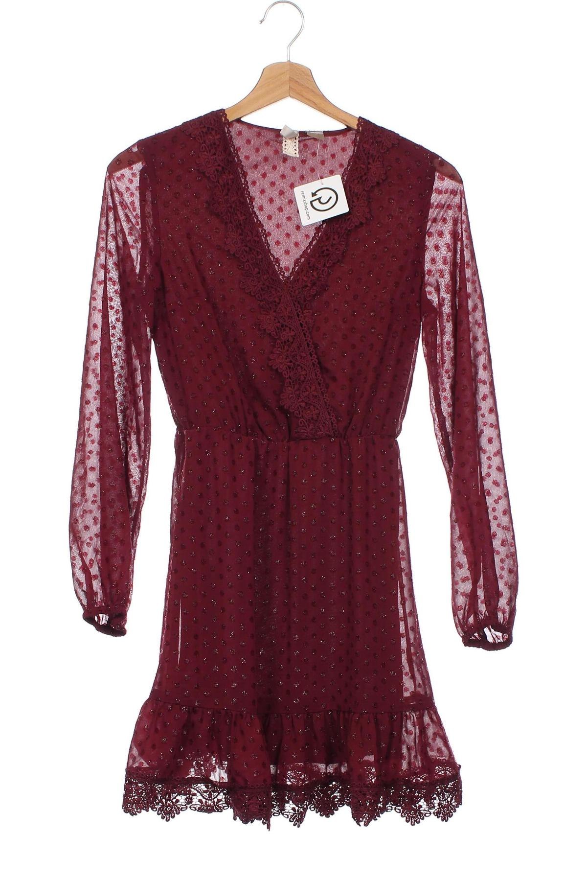 Kleid H&M Divided, Größe XXS, Farbe Rot, Preis 20,18 €