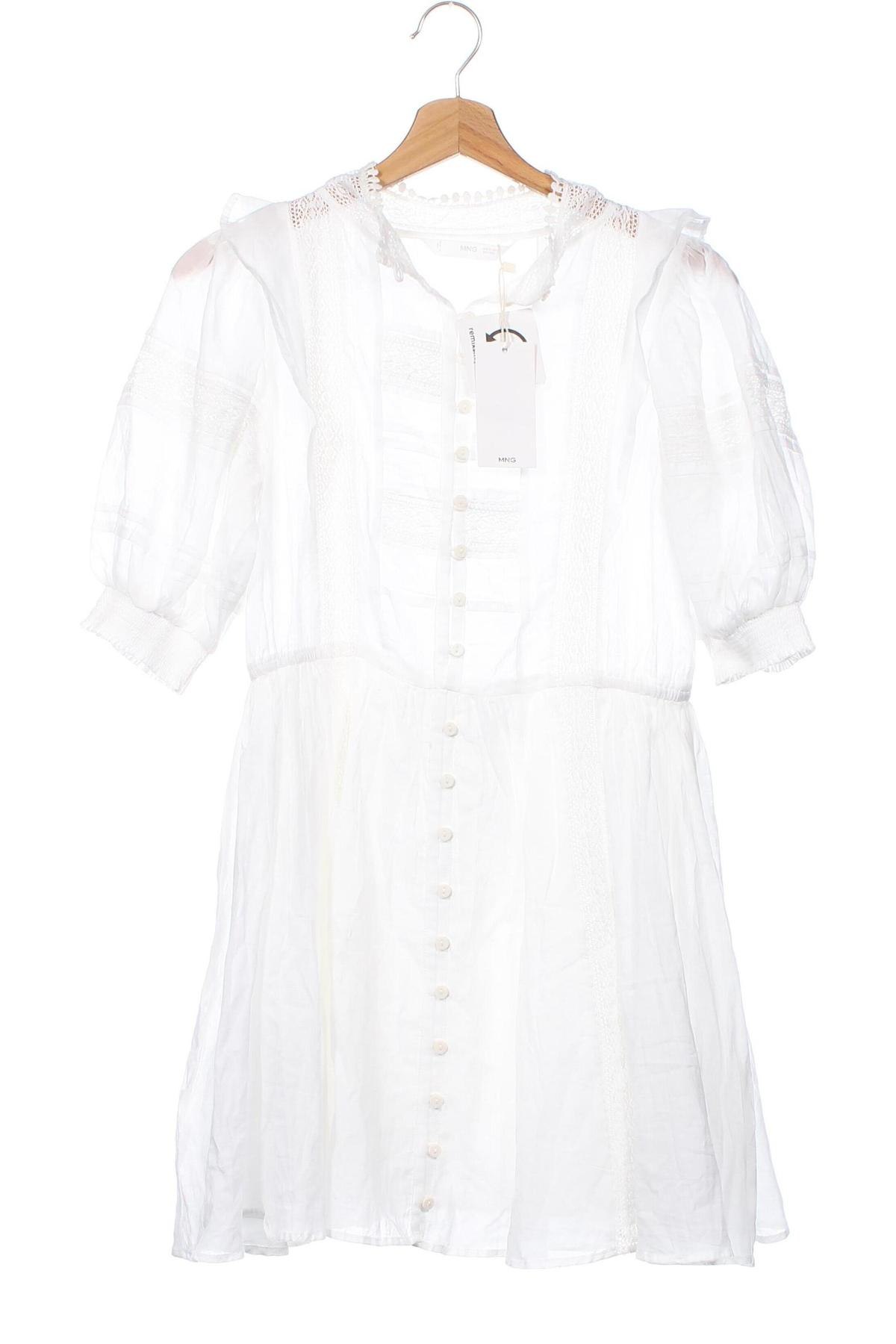 Kleid Mango, Größe XS, Farbe Weiß, Preis 39,69 €