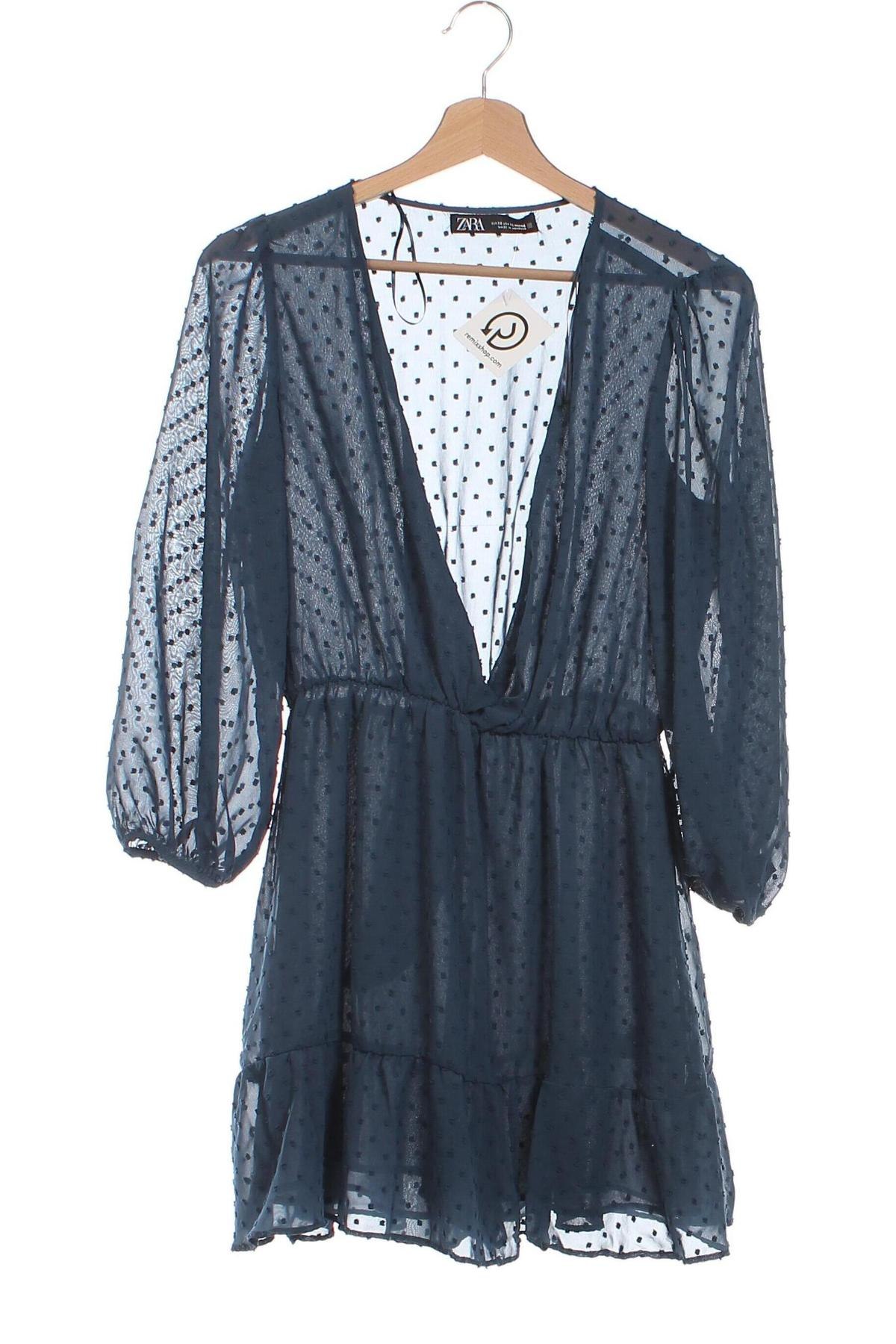 Šaty  Zara, Veľkosť XS, Farba Modrá, Cena  7,87 €