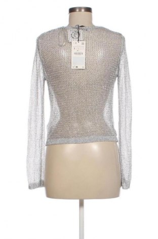 Bluzka damska Zara, Rozmiar S, Kolor Srebrzysty, Cena 203,99 zł