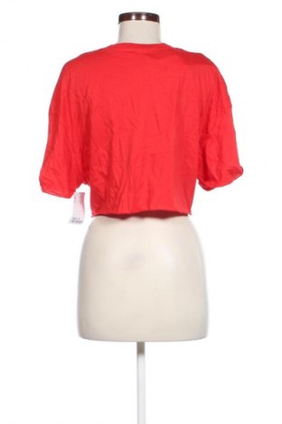 Tricou de femei Bershka, Mărime M, Culoare Roșu, Preț 91,99 Lei