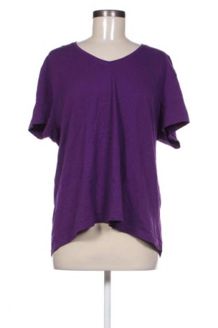 Γυναικείο t-shirt Laura Torelli, Μέγεθος XXL, Χρώμα Βιολετί, Τιμή 10,99 €