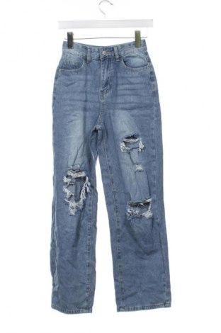 Damskie jeansy SHEIN, Rozmiar XXS, Kolor Niebieski, Cena 38,99 zł