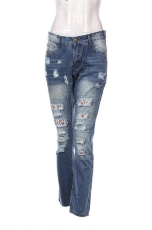 Damskie jeansy Sheilay, Rozmiar S, Kolor Niebieski, Cena 43,99 zł