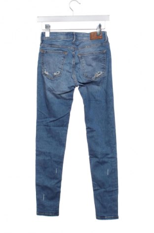 Blugi de femei Zara, Mărime XS, Culoare Albastru, Preț 91,99 Lei