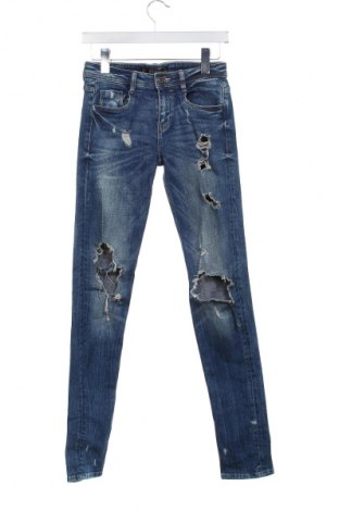 Дамски дънки Zara Trafaluc, Размер XS, Цвят Син, Цена 27,99 лв.
