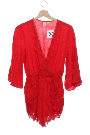 Kurzer Damenoverall H&M Divided, Größe XS, Farbe Rot, Preis 18,99 €