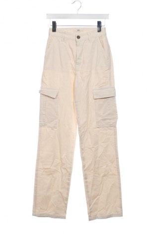 Pantaloni de femei Stradivarius, Mărime XS, Culoare Ecru, Preț 98,99 Lei