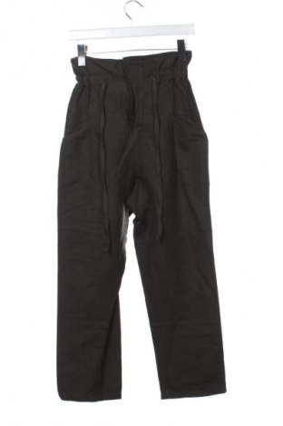 Дамски панталон Zara, Размер XS, Цвят Зелен, Цена 25,03 лв.