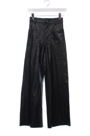 Дамски панталон Zara, Размер XXS, Цвят Черен, Цена 27,99 лв.