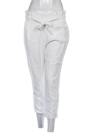 Damskie spodnie Zara Trafaluc, Rozmiar S, Kolor Biały, Cena 88,99 zł