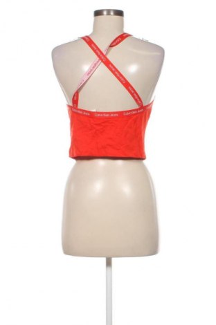 Damski sportowy top Calvin Klein Jeans, Rozmiar L, Kolor Czerwony, Cena 111,99 zł