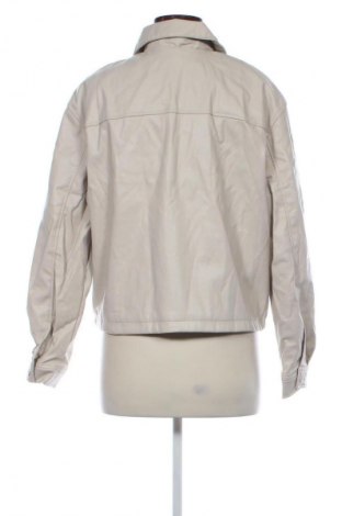 Дамско кожено яке H&M Divided, Размер M, Цвят Бежов, Цена 58,99 лв.