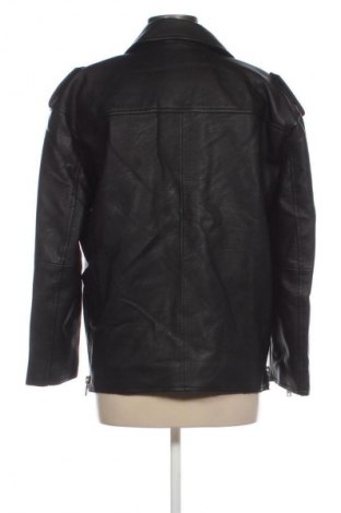 Дамско кожено яке Zara, Размер M, Цвят Черен, Цена 23,99 лв.