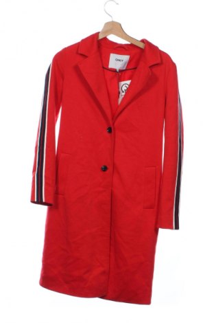 Damenmantel ONLY, Größe XS, Farbe Rot, Preis 15,99 €