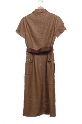 Lederkleid Zara, Größe XS, Farbe Beige, Preis 23,99 €