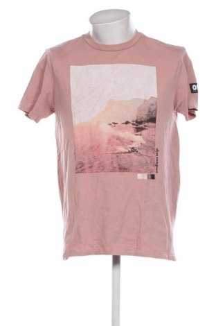 Męski T-shirt Bershka, Rozmiar L, Kolor Popielaty róż, Cena 62,99 zł