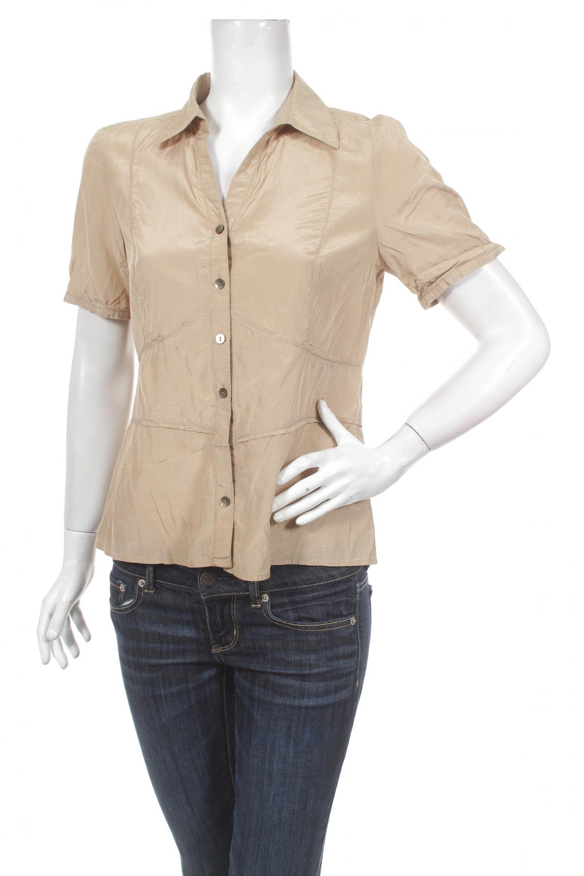 Γυναικείο πουκάμισο Bernd Berger, Μέγεθος M, Χρώμα  Μπέζ, Τιμή 11,13 €