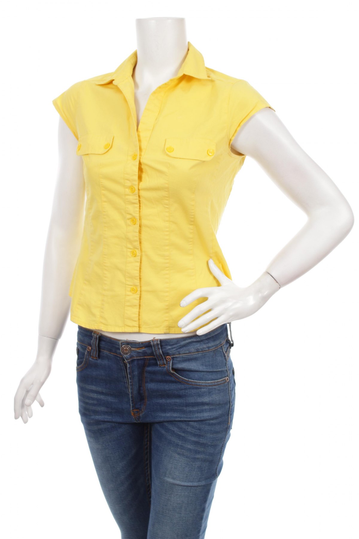 Γυναικείο πουκάμισο H&M, Μέγεθος M, Χρώμα Κίτρινο, Τιμή 10,82 €