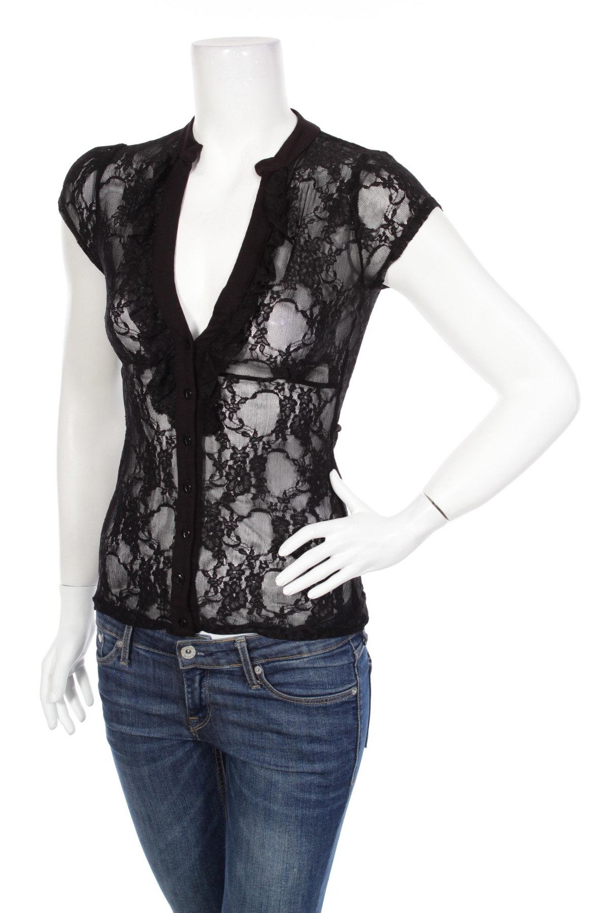 Γυναικείο πουκάμισο Orsay, Μέγεθος XS, Χρώμα Μαύρο, Τιμή 11,86 €