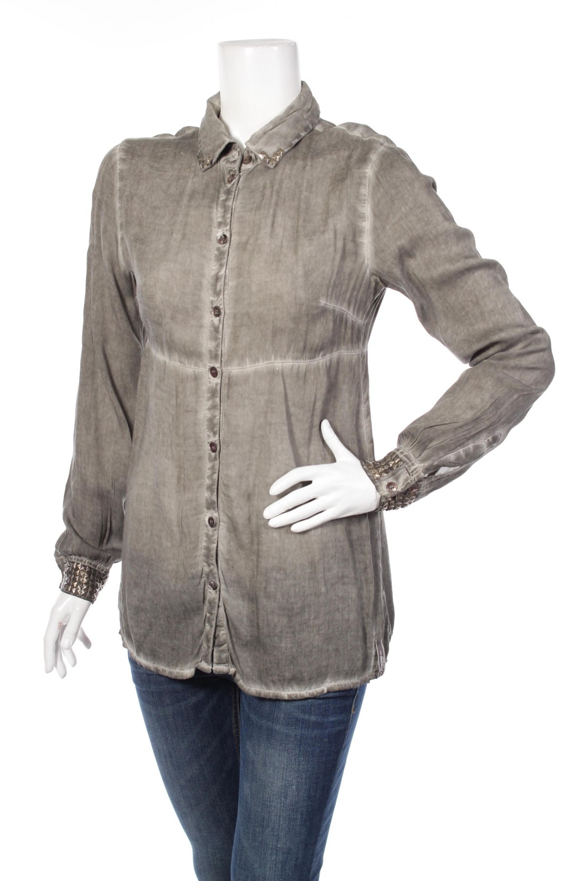 Γυναικείο πουκάμισο Timezone, Μέγεθος S, Χρώμα Γκρί, Τιμή 15,98 €