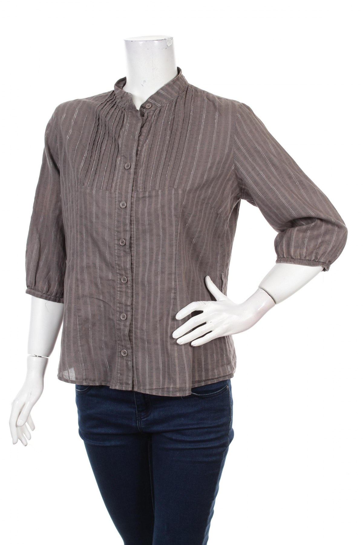 Γυναικείο πουκάμισο Visual, Μέγεθος L, Χρώμα Γκρί, Τιμή 15,46 €