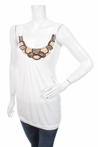 Γυναικείο αμάνικο μπλουζάκι Aniston, Μέγεθος S, Χρώμα Λευκό, Τιμή 11,34 €