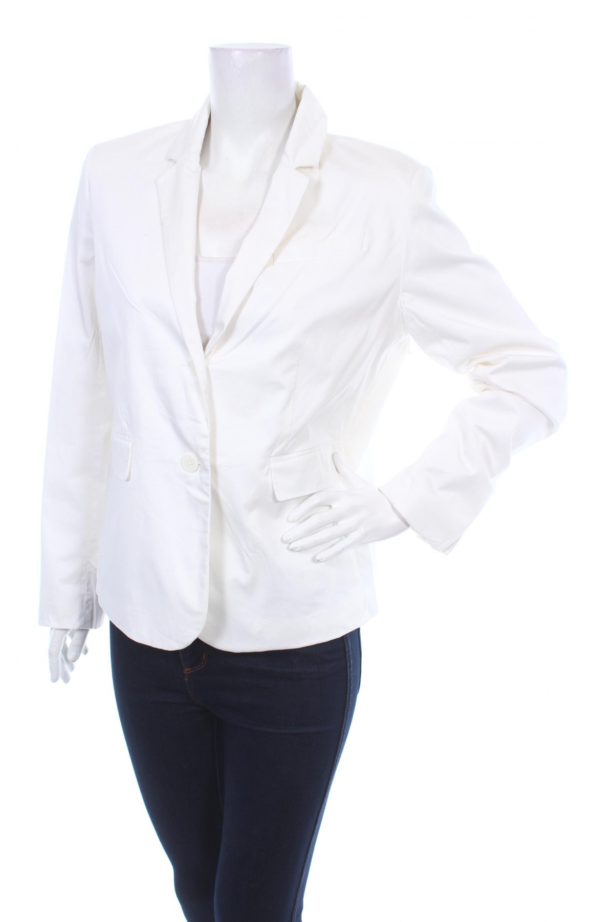 Дамско сако Norma Kamali, Размер XL, Цвят Бял, Цена 10,25 лв.
