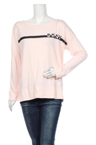 Дамска блуза DKNY, Размер L, Цвят Розов, 58% памук, 38% модал, 4% еластан, Цена 37,80 лв.